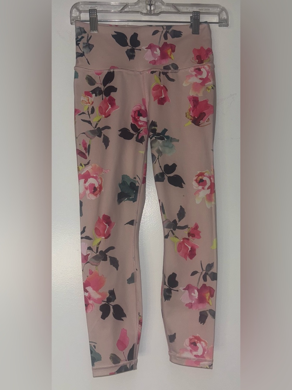 Athleta Pink Floral Leggings